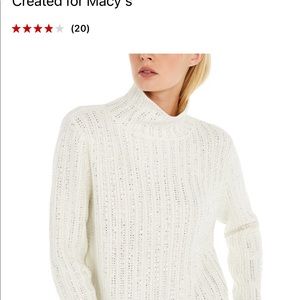 INC  long sleeve rhinestone cowlneck swe…